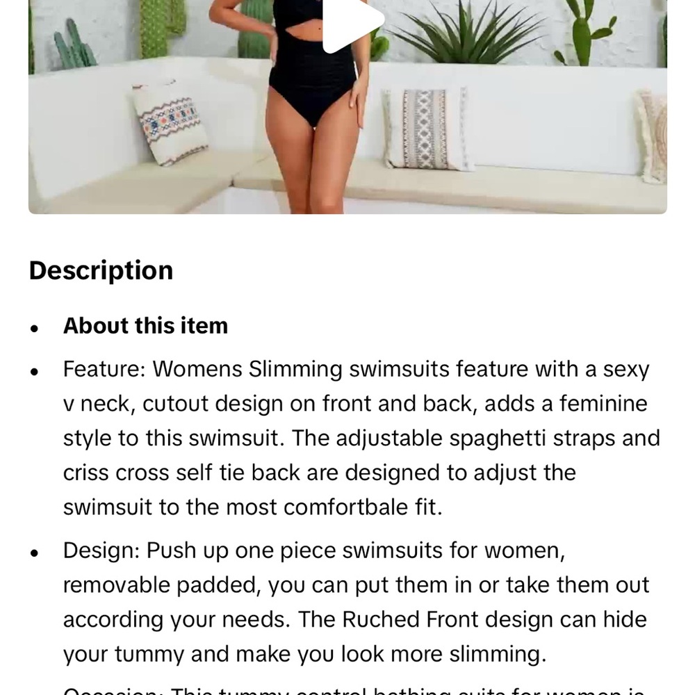 Elegant Women's Fuscia Swimsuit - Picture 3 of 3